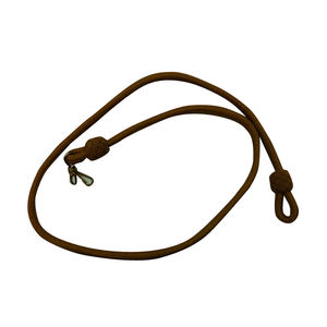 พู่ห้อยประดับเสื้อผ้าหรือกระเป๋า ทำจากไหมสีเหลืองอังกฤษ ผสมผสานวัสดุฝ้าย สายถักมายลาร์ พร้อมปลายทองเหลืองและตาข่าย - Product Image 2