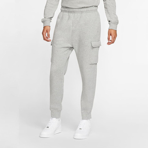 Pantalon de survêtement gris pour homme, taille élastique, plusieurs poches, décontracté, pour l'automne, en tissu tricoté respirant - Product Image 1