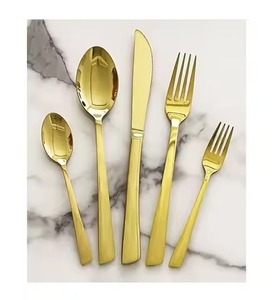 Handmade <b>Gold</b> Brass Cutlery Set Premium Dining Flatware Utensil Collection Elegant <b>Table</b> Setting For Restaurant - Product Image 3