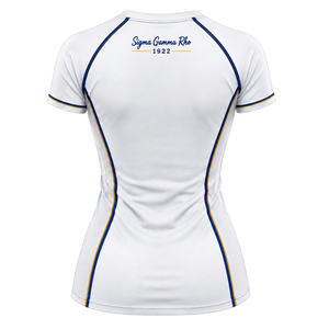 Camiseta de Compresión Personalizada Sigma Gamma Rho para Mujer, Camiseta Deportiva de Manga Corta Elástica para Hermandad Griega, Venta al Por Mayor - Product Image 2
