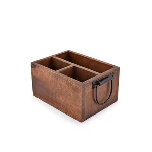 Wooden Storage Box with Handle for Kitchen Use Multifunctional Cutlery Holder Durable Handmade Rust Resistant Elegant Design - Product Image 2
