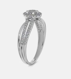 แหวนหมั้นเพชรทรงบริลเลียนต์เคลือบเงิน 18K แบบสั่งทำพิเศษ พร้อมใบรับรอง IGI วงแหวนแต่งงานทองคำขาว - Product Image 5