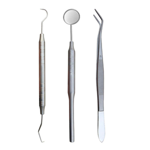 Juego de Espejo y Limpiador Dental de Acero Inoxidable, Certificado CE, Material de Alta Calidad, Agarre Ergonómico, 3 Posiciones de Mandíbula para Uso Clínico - Product Image 1