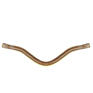 Fronture en cuir véritable pour cheval, accessoire de bride anglaise, avec clous métalliques à rangée unique, pour équipement d'équitation de concours classique - Product Image 3