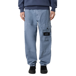 Pantalones Cargo para Hombre OEM, Algodón Elástico, Sarga Desgastada, Corte Holgado, Cintura Ajustable, Premium, Personalizados, Estilo Táctico Urbano - Product Image 1