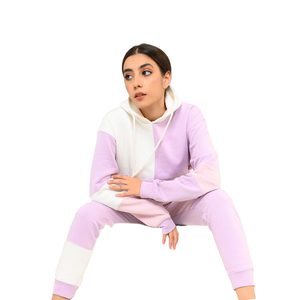 Survêtement léger et écologique pour femme, 2 pièces, 100 % polyester, coupe-vent, sweat à capuche zippé, logo personnalisé OEM/ODM, respirant - Product Image 4