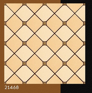 กระเบื้องปูพื้นเซรามิกขนาด 400x400 มม. ลายเพชรเรขาคณิตสีเบจแบบมันเงา สำหรับปูพื้นภายในบ้าน พิมพ์ลายดิจิตอลแบบมันเงา - Product Image 2