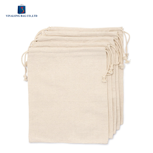 Custom Cartoon Canvas Drawstring <b>Bag</b> <b>Foldable</b> Organic Cotton Eco Friendly Wedding Gift Packaging Pouch for Guests - Product Image 2