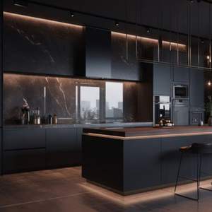 Juego Completo de Muebles de Cocina Modulares Europeos Modernos de Lujo JY, Ecológicos, con Encimera de Mármol y Cajones con Bisagras para Apartamento - Product Image 4