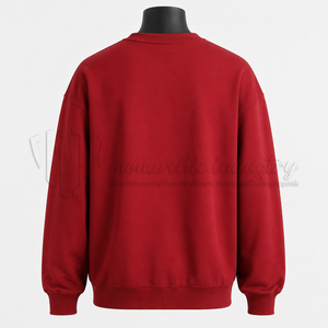 Customization Solid Color <b>Fleece</b> <b>Lined</b> O Crew Neck Streetwear Style Blank Fit Heavyweight Pullover Casual Wear <b>Sweatshirts</b> - Product Image 2