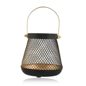 Lanterne en maille de laiton avec poignée, résistante à la chaleur, décoration d'intérieur, porte-bougie - Product Image 4
