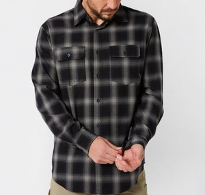 Chemise en flanelle de bonne qualité, logo personnalisé, vente en gros d'usine, confortable, 100% coton, manches longues, chemise en flanelle à carreaux décontractée pour hommes - Product Image 5