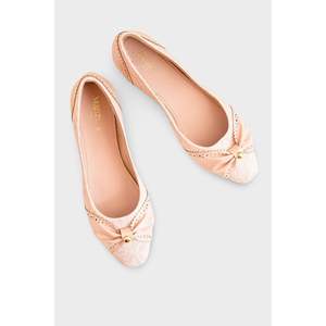 รองเท้าส้นเตี้ยลำลองสีชมพูสำหรับผู้หญิง - Product Image 1