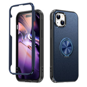 เคสโทรศัพท์ iPhone แบบใส TPU PC พร้อมวงแหวนแม่เหล็ก รองรับการชาร์จไร้สาย ดีไซน์สีพื้น ป้องกันการกระแทก - Product Image 2
