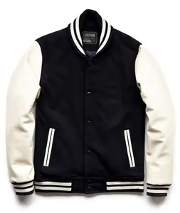 Chaquetas de Béisbol Casuales para Hombre 2025 con Bordado Varsity Personalizado, Cuello Alto, Estilo Hip Hop Urbano - Product Image 1