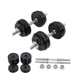 Mancuernas Ajustables con Revestimiento de Goma, Juego de Pesas de Hierro Fundido, Equipo de Fitness Unisex, Diseño Duradero, Uso para Ejercicios Completos - Product Image 3