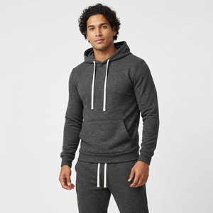 Ensemble de survêtement sportif pour homme, personnalisé, hiver, lourd, doublé en polaire, 100% coton, avec sweat à capuche - Product Image 1