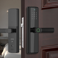 Cerradura Inteligente Tuya EY-588 PRO con Teclado de Huellas Dactilares, Acceso por Código, Almacenamiento en la Nube y Wi-Fi para Puertas de Madera/Acero, Entrada del Hogar