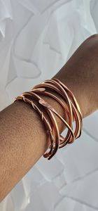 Copper Fashion Bracelet With Handmade <b>Engraved</b> Design For Men Women And Gift Jewelry Collection - Product Image 1