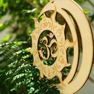 Arte Mural Flor de la Vida con Om, Rejilla de Cristal de Madera, Decoración de Pared de Geometría Sagrada, Escultura Espiritual para el Hogar y Espacio de Meditación - Product Image 6