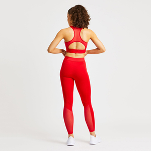 Ensemble de vêtements de sport pour femmes sur mesure OEM, taille haute, 2 pièces, leggings sans manches, motif uni, vêtements de yoga sans couture - Product Image 5