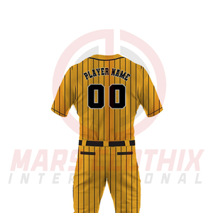 Conjunto de camiseta y pantalón de béisbol de manga corta con estampado personalizado al por mayor, uniforme de béisbol con impresión por sublimación para softbol - Product Image 4