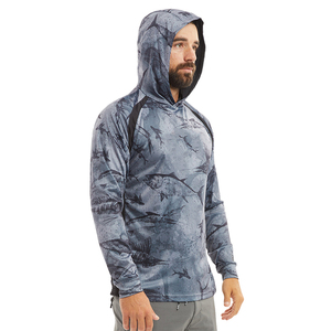 Sudadera con Capucha Técnica para Pesca, Tallas Grandes para Hombre, Absorbe la Humedad, Protección UV, para Deportes al Aire Libre, con Logotipo Personalizado - Product Image 5