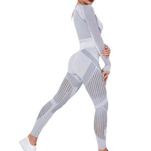 Women Solid Yoga Set <b>Flare</b> <b>Leggings</b> Sports Bra <b>Gym</b> Fitness Activewear Workout Wear Quick Dry Breathable Spandex/Polyester Summer - Product Image 2
