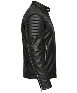 Dernière conception – Blouson en cuir véritable pour homme avec logo frontal, haute qualité, respirant, écologique, personnalisable, fermeture éclair, décontracté pour l'hiver - Product Image 3