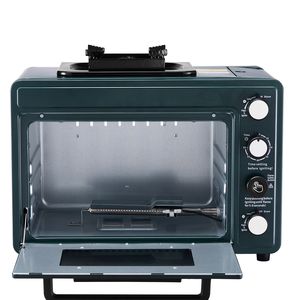 Réchaud de camping portable 2-en-1 à gaz avec four, flamme réglable, minuterie coupe-vent 60 minutes, grille de cuisson – Butane pour la cuisine en extérieur - Product Image 1