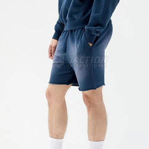 Shorts légers pour hommes en jean délavé, confortables, à taille élastique, pour la vente en ligne en gros - Product Image 3