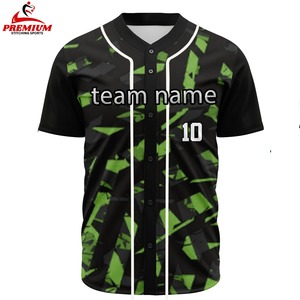 Top Selling Unisex Custom Sublimation Baseball Jersey V-neck Short Breathable Plus Size Custom Team Name High Quality 100% - Product Image 5