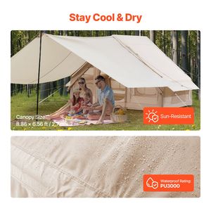 Carpa Inflable para 3-5 Personas, Fácil de Instalar, con Toldo Oxford 300D, para las 4 Estaciones, con Bomba Manual, Poste de TPU Resistente - Product Image 4