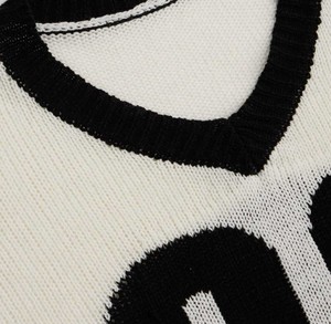 Suéter de Punto Estilo Universitario, Manga Larga, Cuello Redondo, Transpirable, Holgado, Suave, Cálido para Otoño e Invierno, para Mujer - Product Image 3