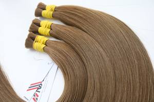 ผมต่อแบบชาวเวียดนามบริสุทธิ์100% สีน้ำตาลผมนุ่มและนุ่มสลวยคุณภาพสูง - Product Image 5