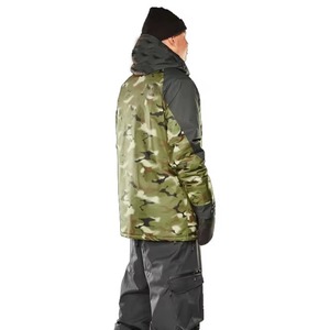 Men Ski & Snowboarding Waterproof Windbreaker <b>Jacket</b> Olive Green Brown Beige Charcoal Orange <b>Camo</b> Print Hooded Full Zip Insulate - Product Image 6