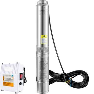 Pompe submersible pour puits profond 3HP 230V/60Hz avec cordon de 33 pieds et boîtier de commande externe en acier inoxydable de 4 pouces, 37 GPM, hauteur de refoulement 640 pieds - Product Image 2