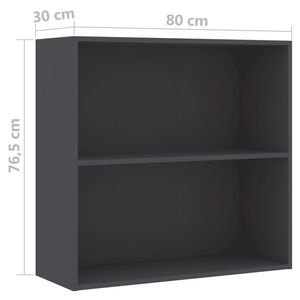 Libreria grigia a 2 livelli 31.5 materiale truciolare "x 11.8" x 30.1" - Product Image 6