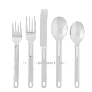 Ensemble de couverts en métal de qualité supérieure, acier miroir, manche brillant, comprenant cuillère, fourchette, couteau, idéal pour les fêtes, les restaurants, les hôtels, les cadeaux - Product Image 1