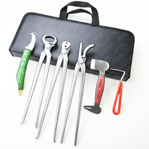 Kit de herramientas de herrador innovador, alicate de cubierta de pezuña de mandíbula curva, cortador de Ranurador de pared de corte de caballo, cuchillo de pezuña resistente - Product Image 1