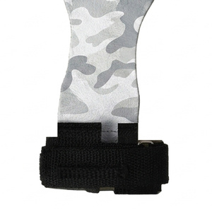 Soporte de Muñeca de Camuflaje con Cierre Ajustable de Gancho y Bucle para Levantamiento de Pesas, Agarres de Cuero para Dominadas, Agarre de Cuero Reforzado - Product Image 4