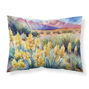 Nuevo México Yucca flor acuarela ilustraciones decorativas funda de almohada ligera Super suave fácil cuidado tamaño estándar - Product Image 1