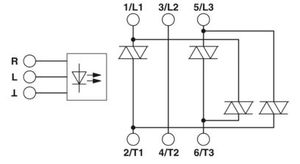 Contactor de Estado Sólido de 2 Fases ELR W2+1- 24DC/100AC-37-2, 100A, 2297374 - Product Image 3