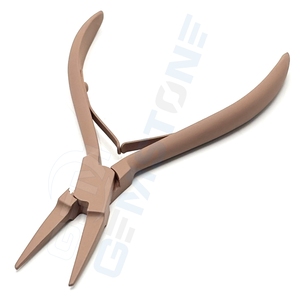 Hair <b>Extension</b> Fitted Plier 5.5 Inch Micro Ring Nano <b>Bead</b> Crimping Tool Flat Nose <b>Extension</b> Clamp & Remover - Product Image 2