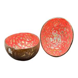 Meilleur prix bols en coquille de noix de coco faits à la main modèle rond écologique naturel utilisation commerciale du Vietnam - Product Image 6