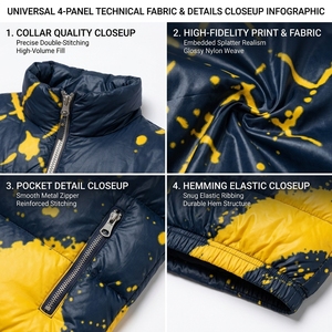 Chaqueta de Plumón Personalizada de Alta Calidad para Hombre, Abrigo de Invierno Brillante y Elegante con Capucha - Product Image 3