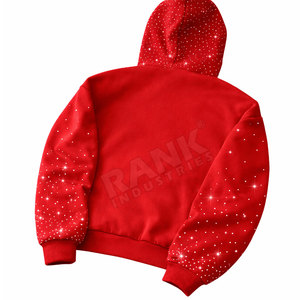 Sudadera con Capucha de Algodón 100% con Pedrería para Hombre, Diseño Llamativo con Brillantina Ecológica, Estilo Casual de Invierno, Básico y Moderno para Uso Diario - Product Image 2