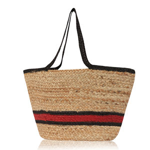 Sac fourre-tout en jute tendance 2026, style bohème, écologique, sac à main pour femme, logo personnalisé, réutilisable, sac de voyage ouvert, sac de plage, fabrication indienne - Product Image 2