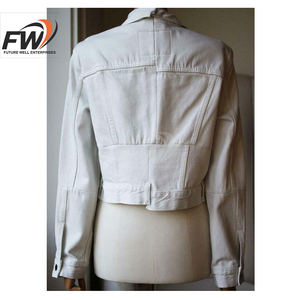 Vestes en jean pour femmes, dernières tendances, 100% coton, décontractées, automne-hiver, manches longues, séchage rapide, respirantes, couleur et logo personnalisés OEM - Product Image 4