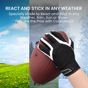 New Arrival Custom Design Receiver Gloves <b>Hook</b> And Loop Custom Logo Printing Flexible Breathable Best Comfort Receiver Gloves - Product Image 2